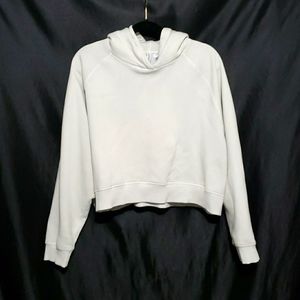 White cropped hoodie